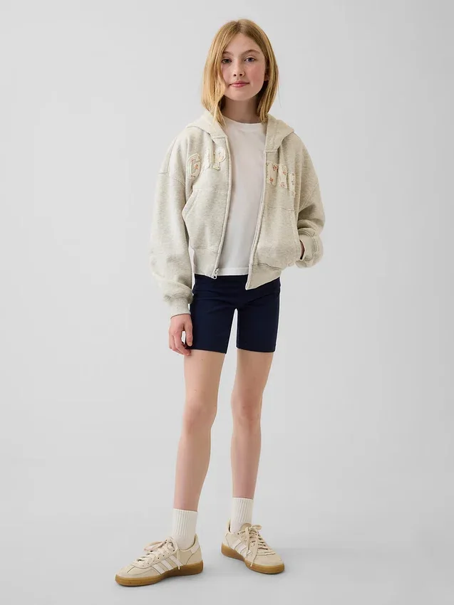 Pantaloncini da ciclismo con orlo ripiegato per bambini