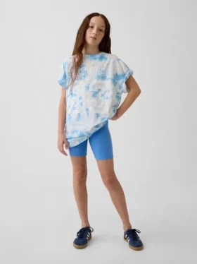 Pantaloncini da ciclismo con orlo ripiegato per bambini