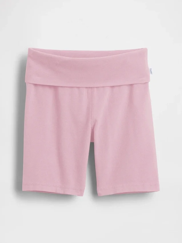 Pantaloncini da ciclismo con orlo ripiegato per bambini