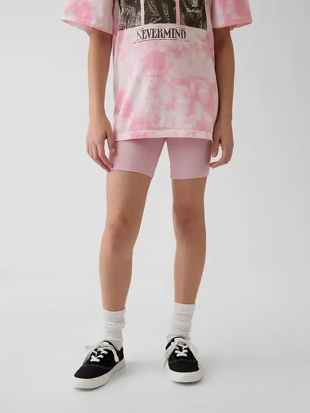 Pantaloncini da ciclismo con orlo ripiegato per bambini