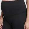 Pantaloncini da ciclismo premaman in tessuto riciclato con pannello intero
