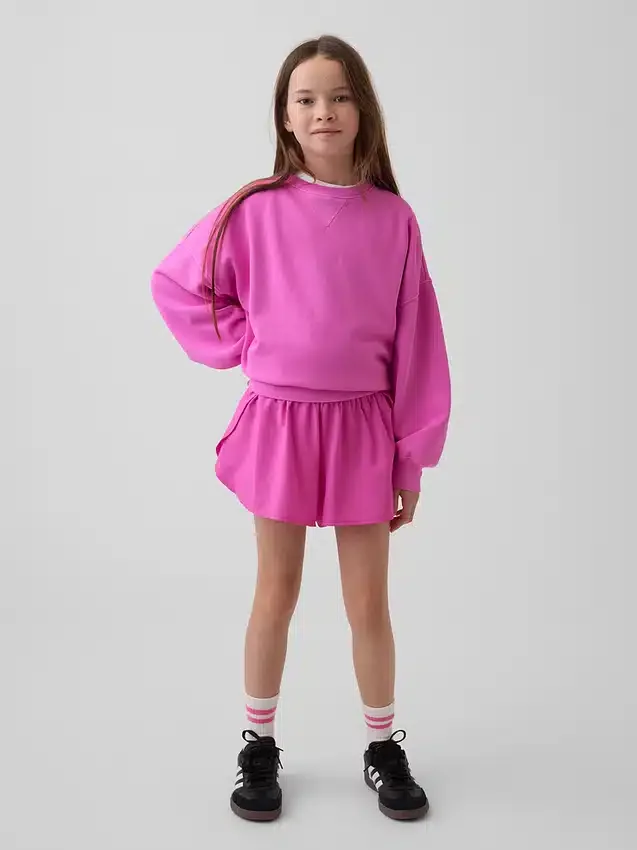 Pantaloncini da corsa a secco rapido con orlo a farfalla per bambini