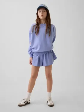 Pantaloncini da corsa a secco rapido con orlo a farfalla per bambini