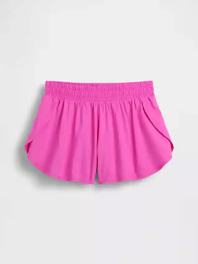 Pantaloncini da corsa a secco rapido con orlo a farfalla per bambini