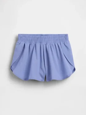 Pantaloncini da corsa a secco rapido con orlo a farfalla per bambini