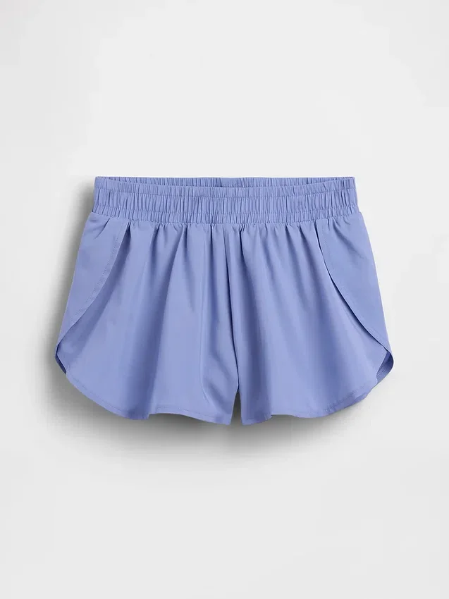 Pantaloncini da corsa a secco rapido con orlo a farfalla per bambini