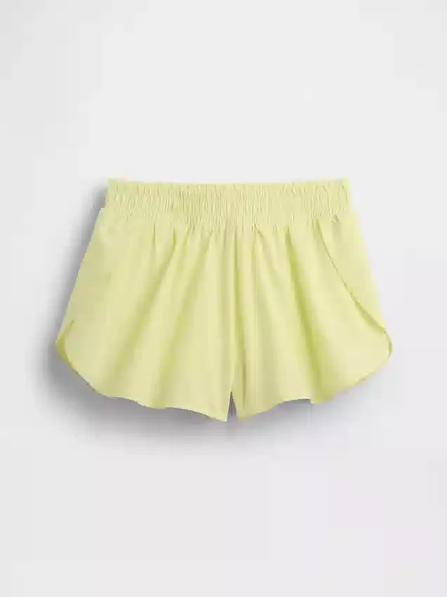 Pantaloncini da corsa a secco rapido con orlo a farfalla per bambini