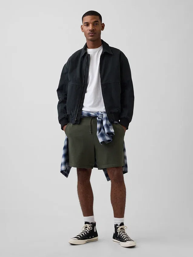 Pantaloncini da ginnastica in felpa French Terry pesante per adulti