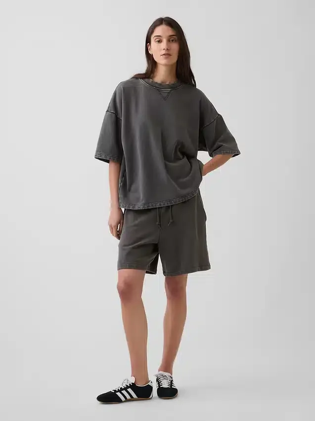 Pantaloncini da ginnastica in felpa French Terry pesante per adulti