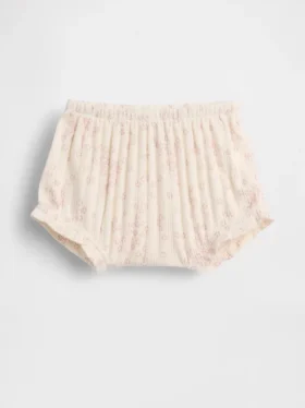 Pantaloncini da neonato "Baby First Favorites" a righe pointelle con motivo floreale