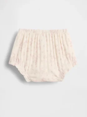Pantaloncini da neonato “Baby First Favorites” a righe pointelle con motivo floreale