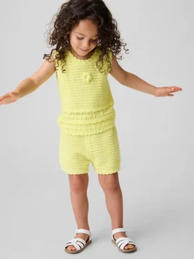 Pantaloncini da neonato & Bebè con chiusura a elastico, lavorati all’uncinetto