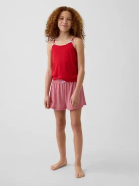 Pantaloncini da pigiama a costine riciclati per bambini