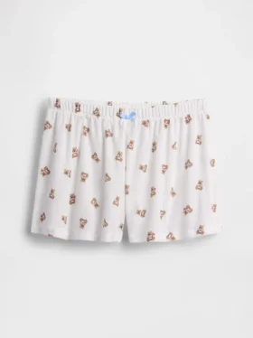 Pantaloncini da pigiama a costine riciclati per bambini