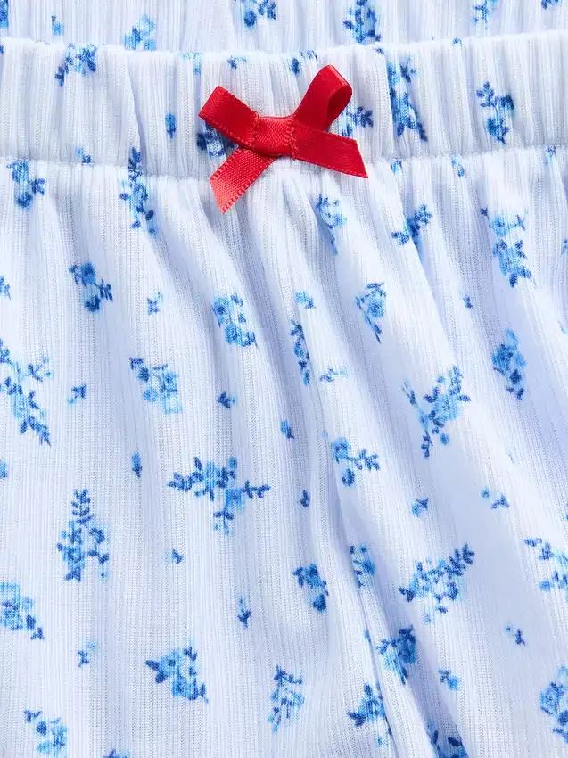 Pantaloncini da pigiama a costine riciclati per bambini