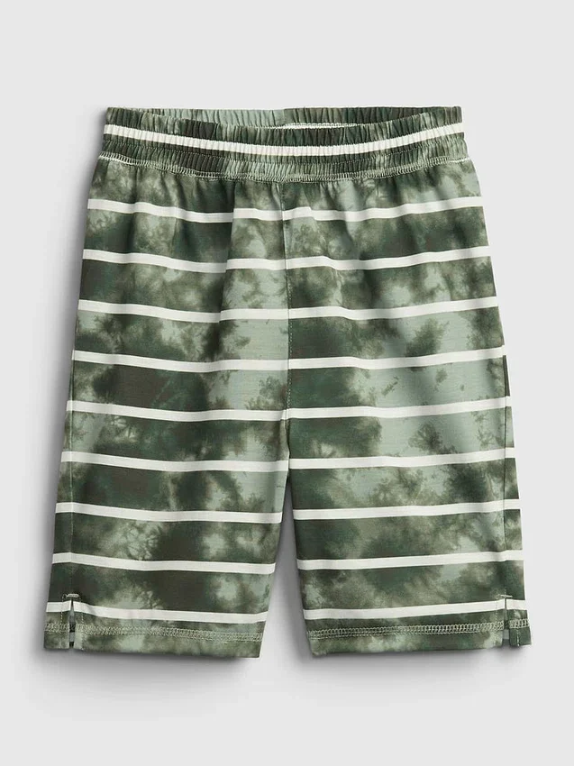 Pantaloncini da pigiama a righe tie-dye riciclati per bambini