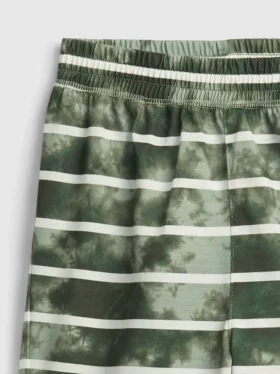 Pantaloncini da pigiama a righe tie-dye riciclati per bambini