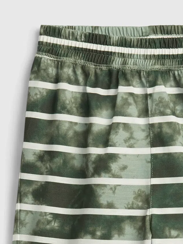 Pantaloncini da pigiama a righe tie-dye riciclati per bambini