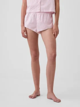 Pantaloncini da pigiama bloomer in popeline