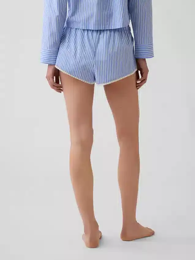Pantaloncini da pigiama bloomer in popeline
