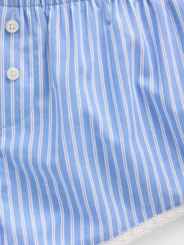 Pantaloncini da pigiama bloomer in popeline