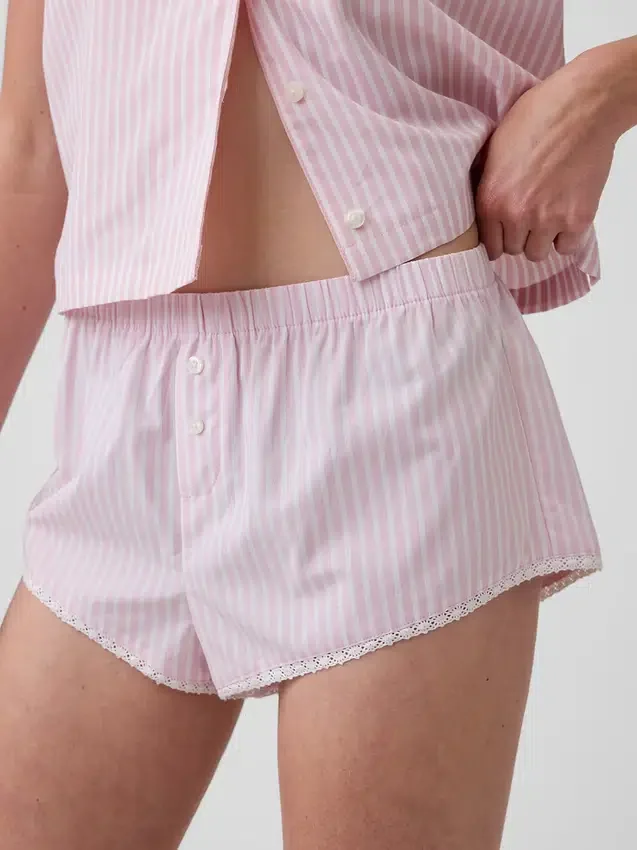 Pantaloncini da pigiama bloomer in popeline