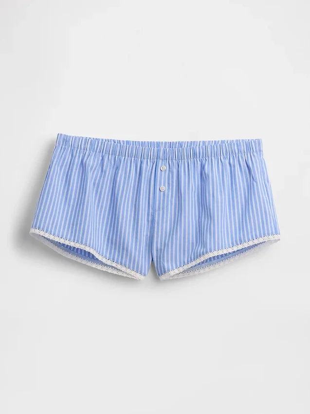 Pantaloncini da pigiama bloomer in popeline