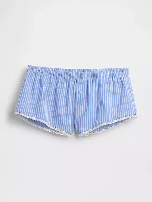 Pantaloncini da pigiama bloomer in popeline