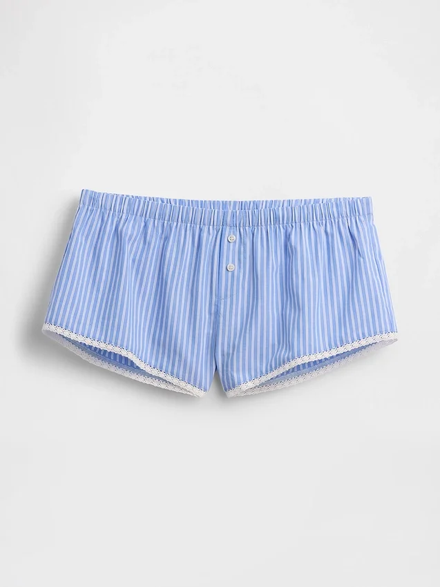 Pantaloncini da pigiama bloomer in popeline
