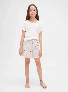 Pantaloncini da pigiama in flanella riciclata per bambini