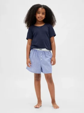Pantaloncini da pigiama in flanella riciclata per bambini