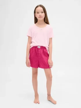 Pantaloncini da pigiama in flanella riciclata per bambini