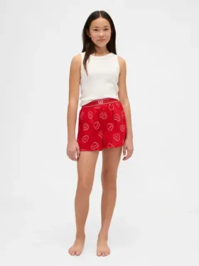 Pantaloncini da pigiama in flanella riciclata per bambini