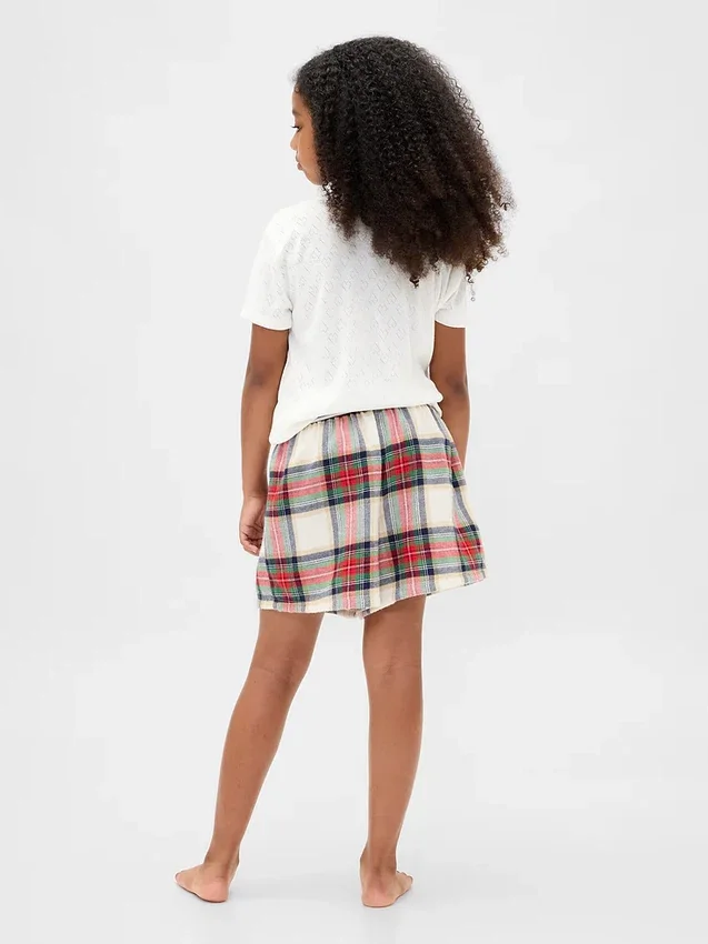 Pantaloncini da pigiama in flanella riciclata per bambini