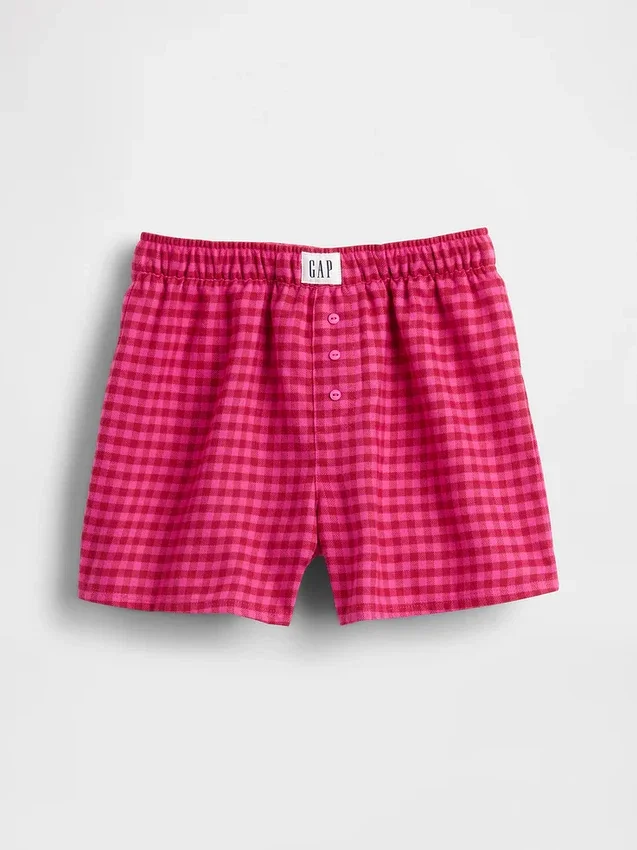Pantaloncini da pigiama in flanella riciclata per bambini