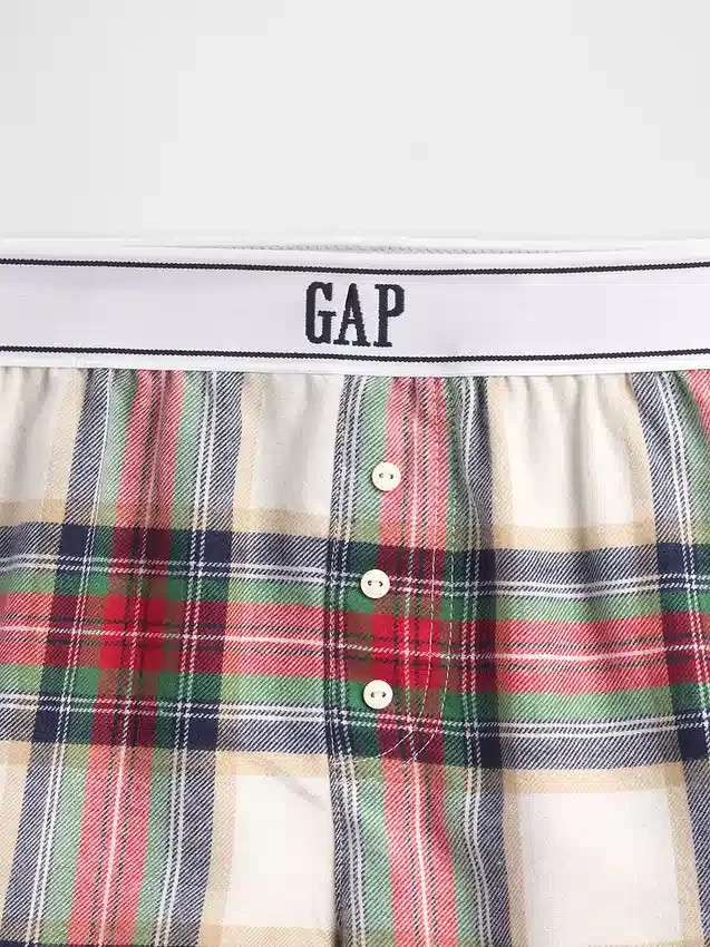 Pantaloncini da pigiama in flanella riciclata per bambini