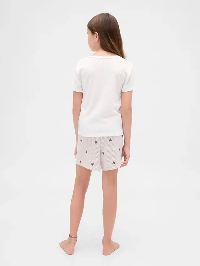Pantaloncini da pigiama in flanella riciclata per bambini
