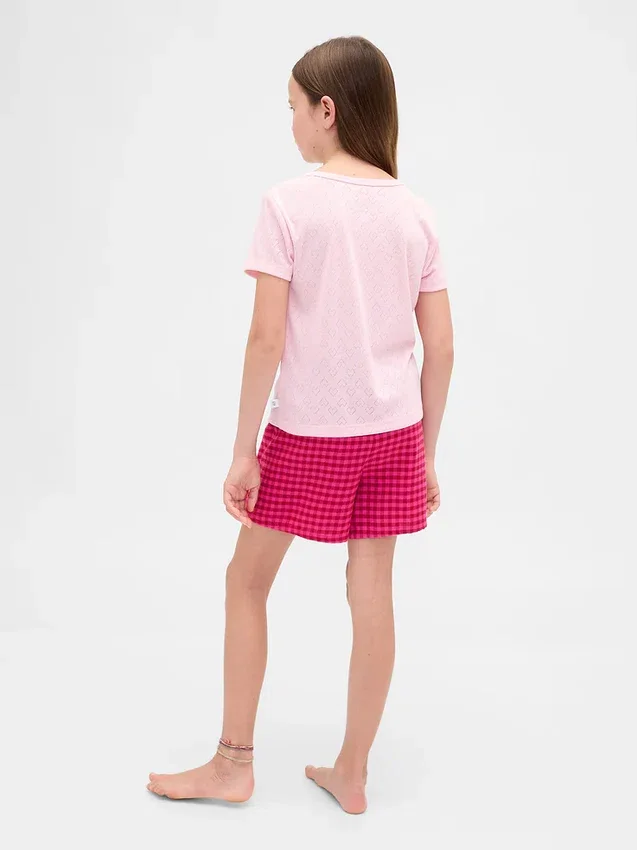 Pantaloncini da pigiama in flanella riciclata per bambini