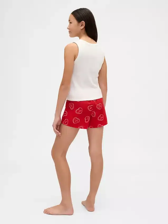 Pantaloncini da pigiama in flanella riciclata per bambini