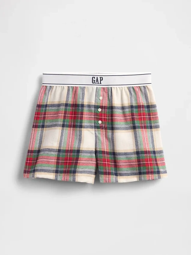 Pantaloncini da pigiama in flanella riciclata per bambini