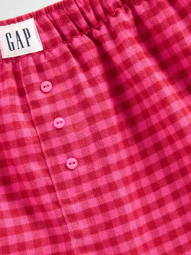 Pantaloncini da pigiama in flanella riciclata per bambini