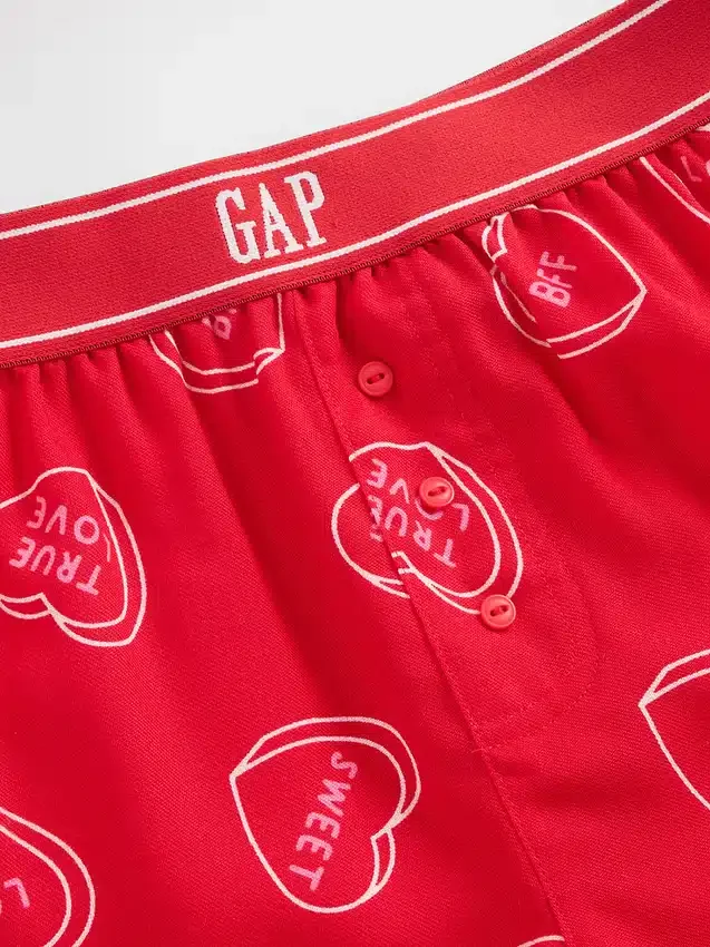 Pantaloncini da pigiama in flanella riciclata per bambini