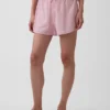 Pantaloncini da pigiama in garza stropicciata