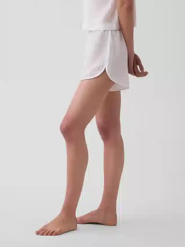 Pantaloncini da pigiama in garza stropicciata
