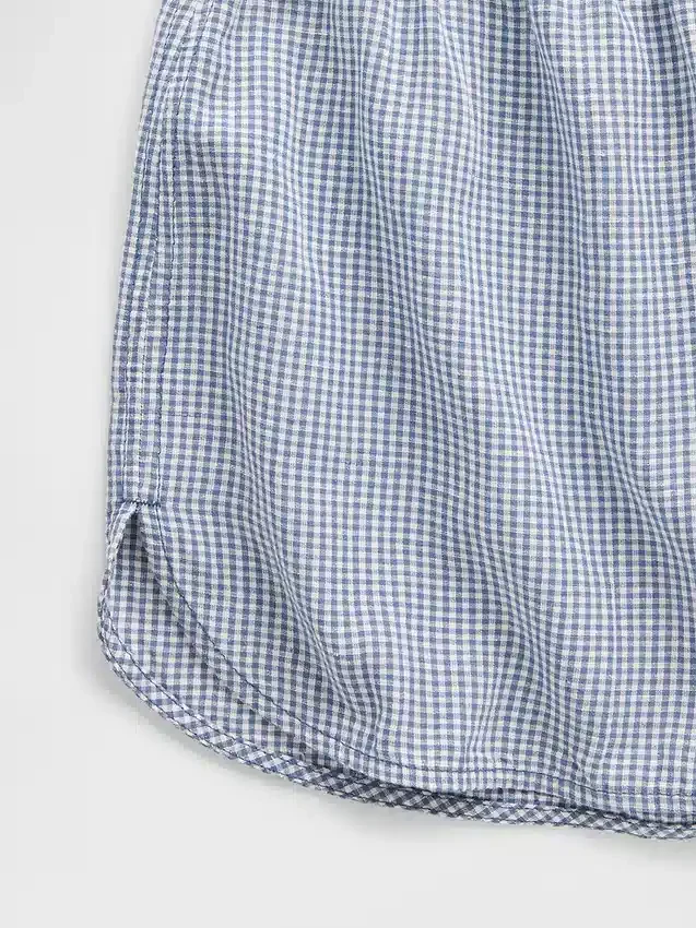 Pantaloncini da pigiama in garza stropicciata
