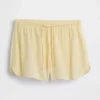 Pantaloncini da pigiama in garza stropicciata