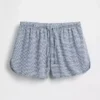 Pantaloncini da pigiama in garza stropicciata
