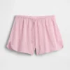 Pantaloncini da pigiama in garza stropicciata