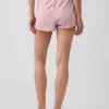 Pantaloncini da pigiama in maglia pointelle con orlo a foglia di lattuga