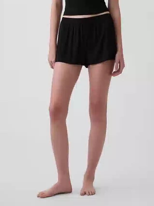 Pantaloncini da pigiama in modal a costine morbidissimi